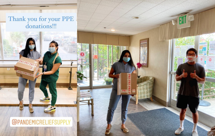 Our team works with prominent social media professionals, to reach hospitals and medical facilities in need of PPE donations. The physicians and nurses at Country Villa Rehabilitation Center are grateful to receive our care packages on a regular basis, upon request. Follow us on instagram and spread the word @pandemicreliefsupply.